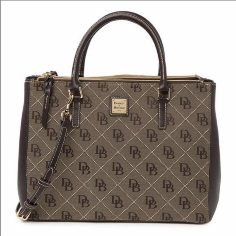 Dooney & Bourke Willa Zip Logo Satchel Bag, NWT - Picture 2 of 16